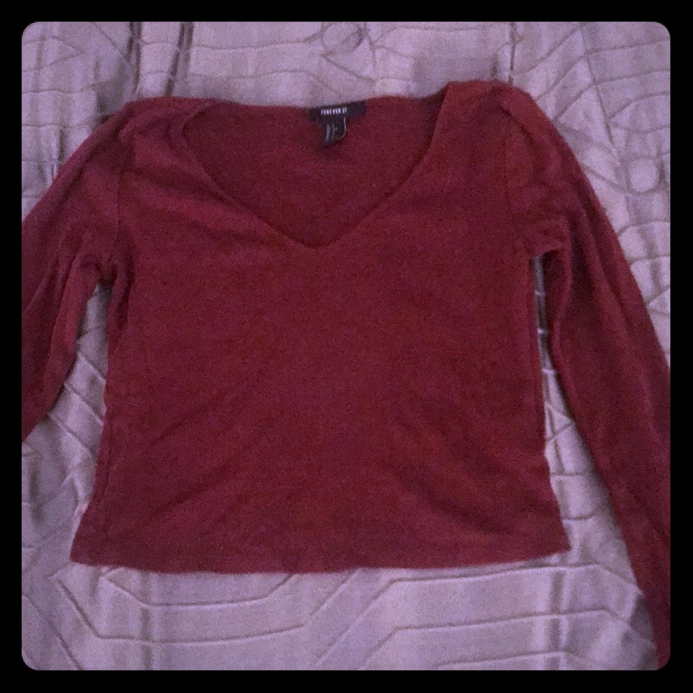 Long sleeve crop top